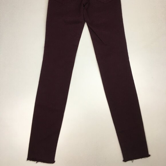 FRAME Denim Le Skinny De Jeanne Mahogany Wash Fray Hem Slim Fit Skinny Jeans - Picture 10 of 10